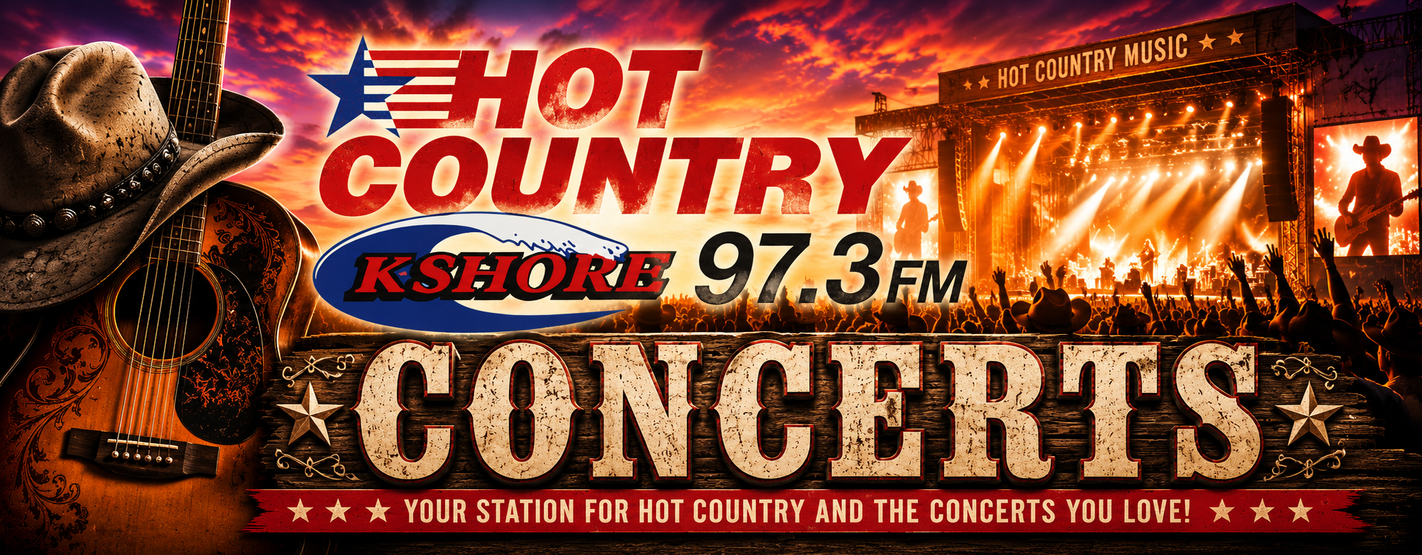 97.3 Hot country K-SHORE, Coos Bay, North Bend Oregon