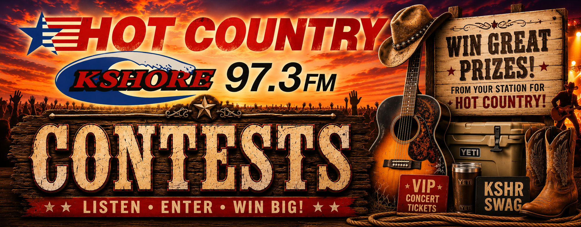 97.3 Hot Country K-SHORE, Coos Bay, North Bend Oregon