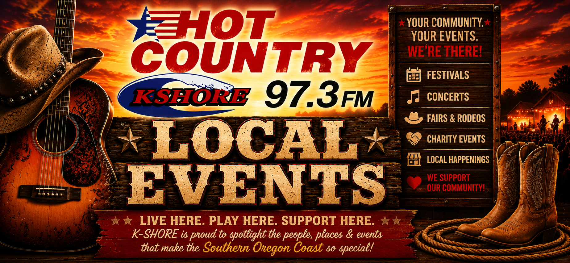 KSHR, 97.3 Hot Country K-SHORE